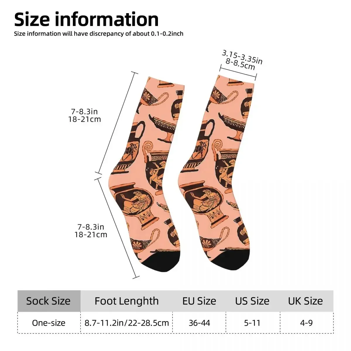 Ancient Greek Pottery Socks Harajuku High Quality Stockings All Season Long Socks Accessories for Unisex Gifts