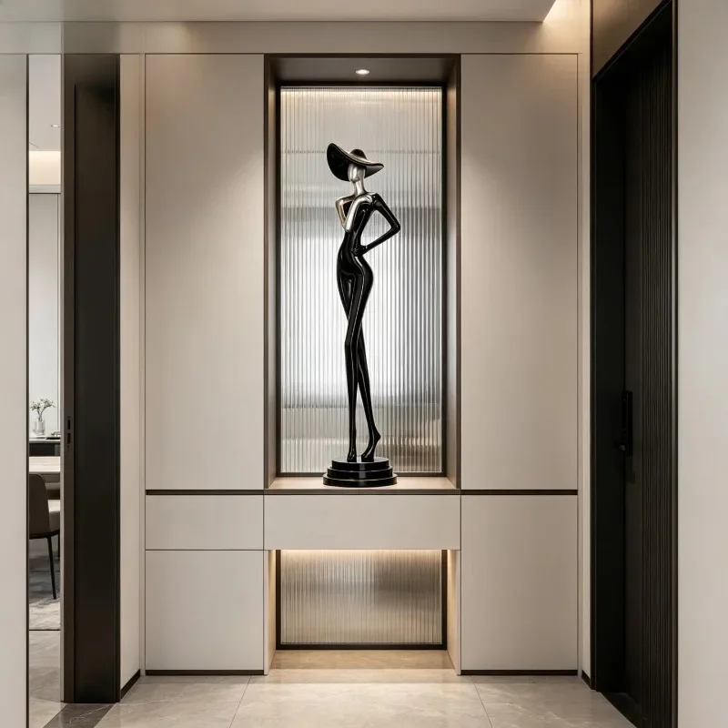 New Sculpture art figure modeling vertical ornament slender high-end living room crafts niche decoration