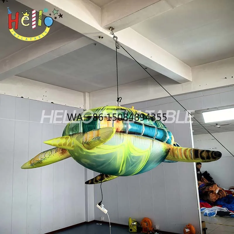 Customized Color Inflatable Ocean Animal Model Hanging Inflatable Sea Turtle