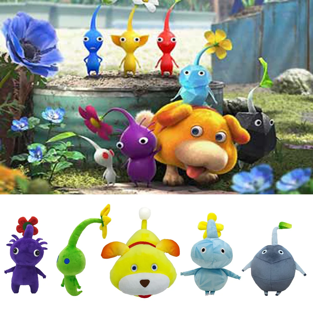 2023New Pikmin4 Stuffed toy Grimace Shake Yellow Hat Cartoon Game Pikmin Oatchi Stuffed toy Olivar Bud Cute Animation Stuffed Do