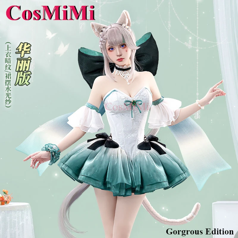 CosMiMi Lynette Cosplay Genshin Impact Costume Waltz Sweet Gorgeous Formal Dress Lolita Dress Carnival Party Role Play Clothing