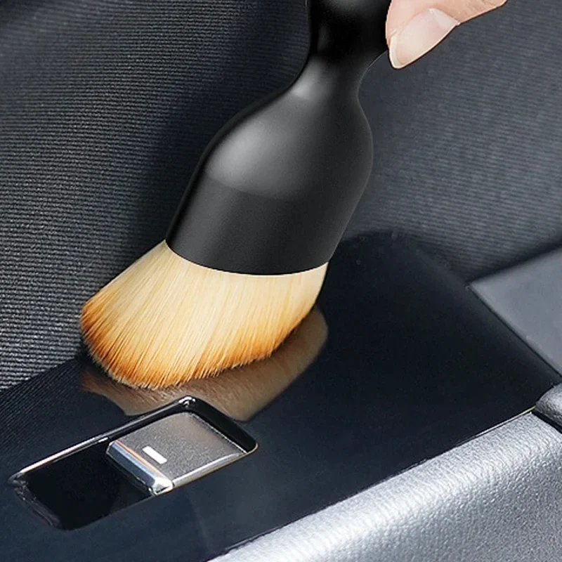 Car Interior Cleaning Brush Auto Center Console Air Outlet Clean Soft Brush with Shell Car Crevice Dust Removal Detail Brushes