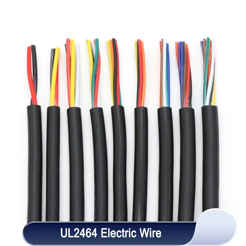 

2/5/10m UL2464 Sheathed Wire 30 28 26 24 22 20 18 16AWG Tinned Copper Signal Cable 2 3 4 5 6 7 8 10 Core Electronic Audio Wires