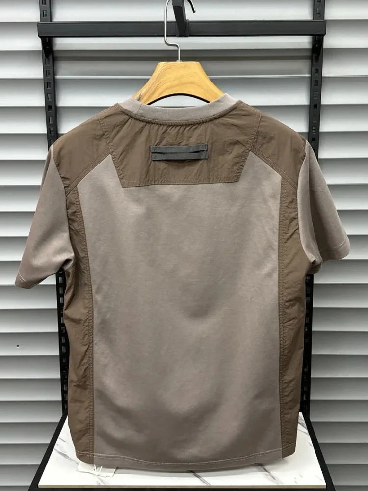 

Summer New Casual Comfortable round Ne T-irt ort Sve Trendy Versatile High Quali Faionable Haome Antibacterial