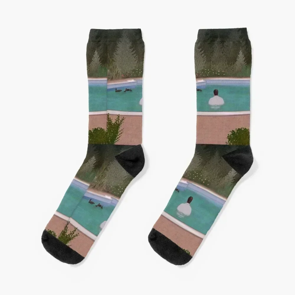 Him, with those ducks.. Socks hiking hockey Designer Man Socks Women's