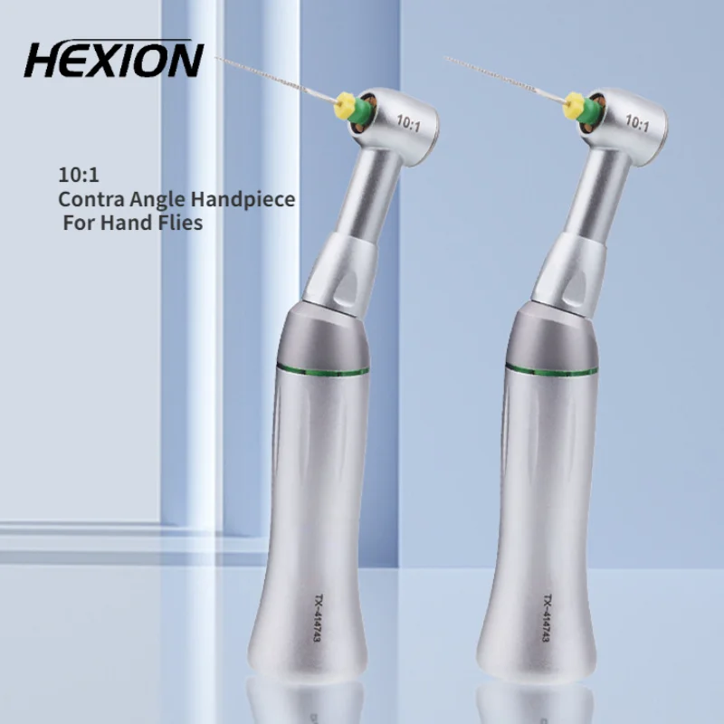 HEXION Dental 90° Reciprocating 10:1 Reduction Contra Angle Handpiece External Spray For Endodontic Rotary Hand Files