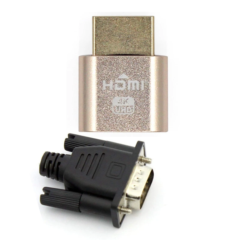 بدون رأس شبح عرض محاكي قفل لوحة ، VGA الظاهري عرض محول ، DDC إيد دمية المكونات ، 2 قطعة ذكر ، 2 قطعة