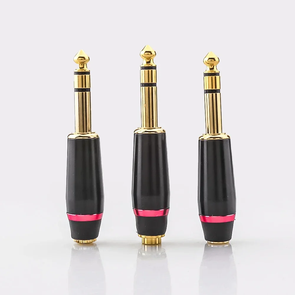 1x Gold Plated 2.5mm/3.5mm/4.4mm Balanced Female to 1/4 6.35mm TRS Male Adapter Converter