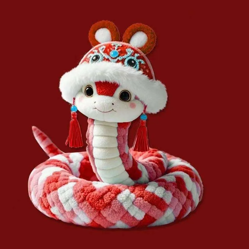 2025 Snake Year Doll Elegant Snake Year Mascot Lion Dance Good Luck Cute Chinese Style Plush Toy Ornament Gift For Best Friends