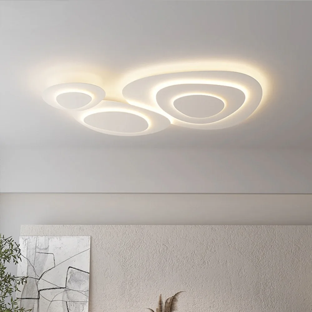 Plafonnier LED blanc lait moderne et simple, vent, salon, salle à manger, chambre à coucher, cuisine, éclairage intérieur