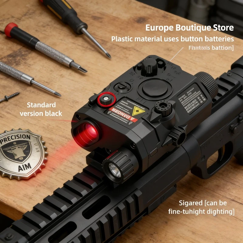 PEQ15 Multi-Functional Laser Box Flashlight: Fits 20mm Rail, for Toy Airsoft Guns, Hunting, CS & game,indicator