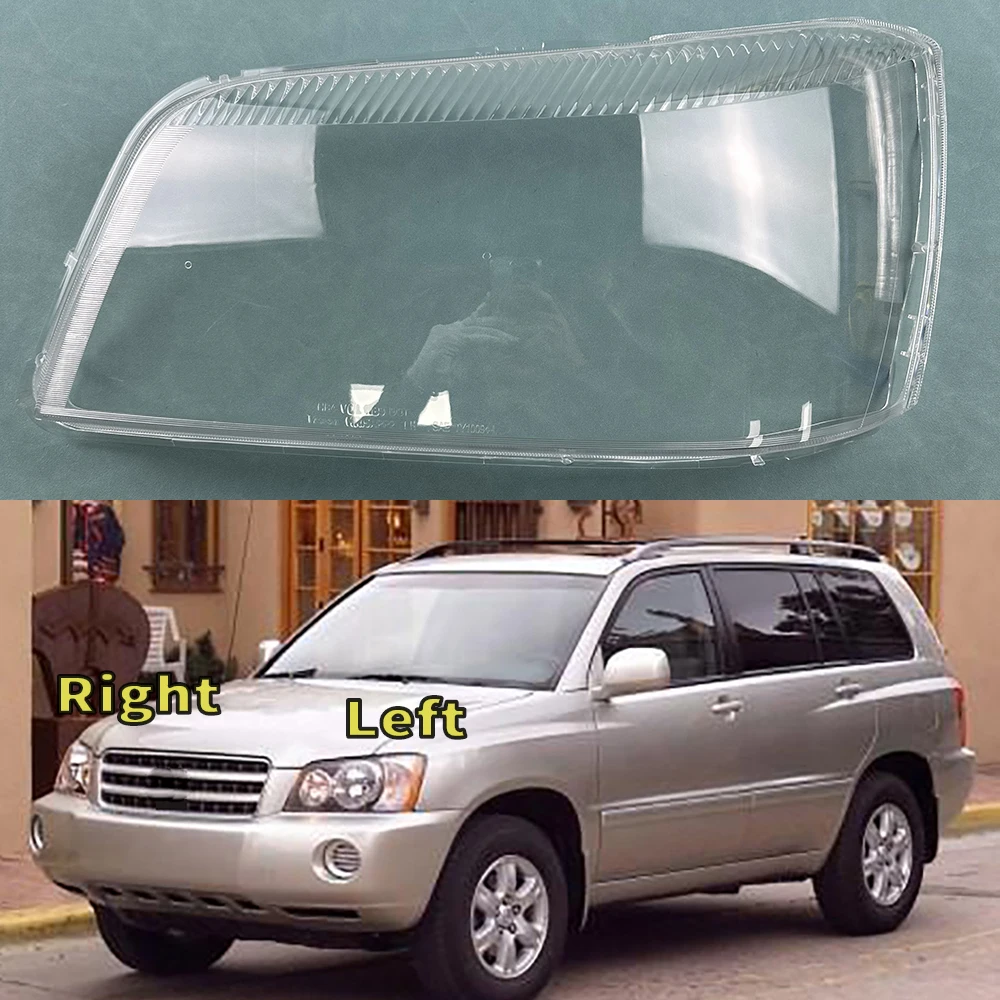 

For Toyota Highlander 2001 2003 Car Front Headlight Cover Auto Headlamp Lampshade Lampcover Head Lamp light glass Lens Shell