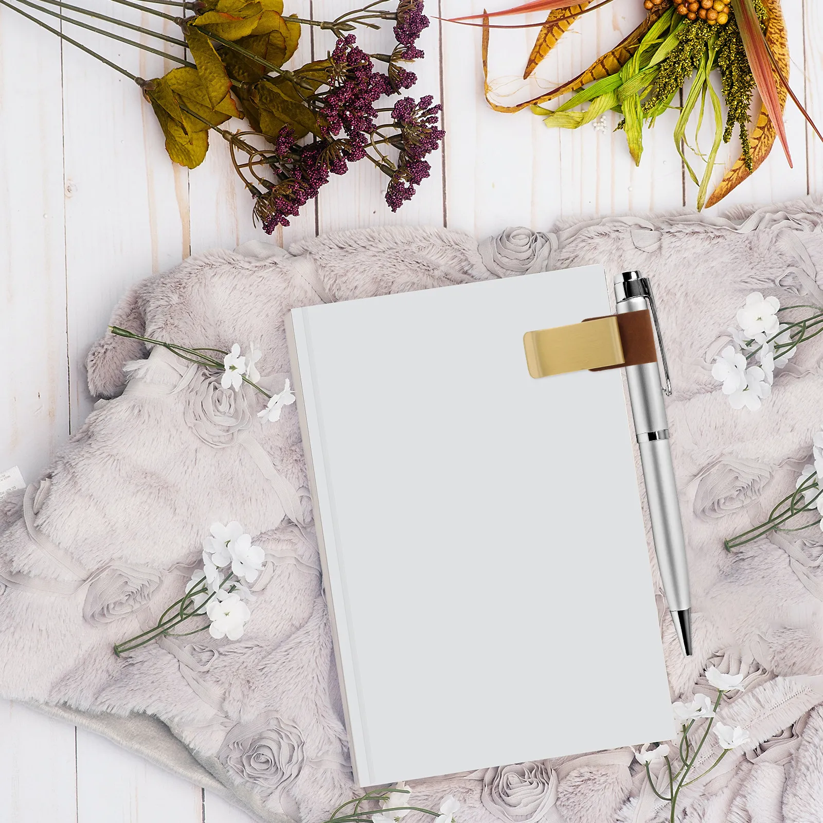 

3Pcs Pen Clip Holder Alloy Clamp for Notepad Binder Scrapbook Portable Pencil Organizer Detachable Tight Fixing