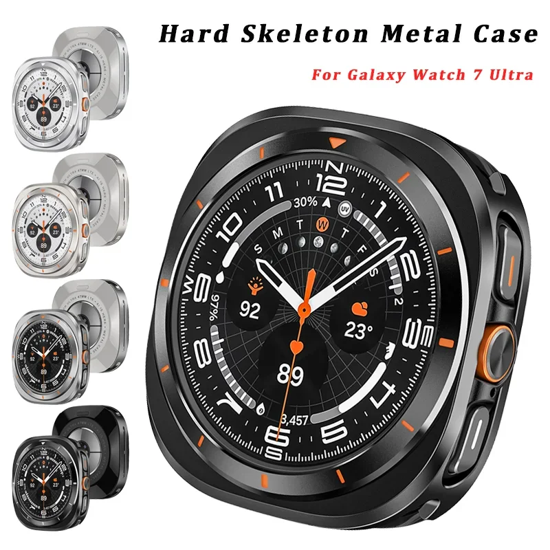 Aluminium Alloy Protective Case For Samsung Galaxy Watch Ultra 47mm Men Cover for SAMSUNG ULTRA 7 Screen Protector Accessories