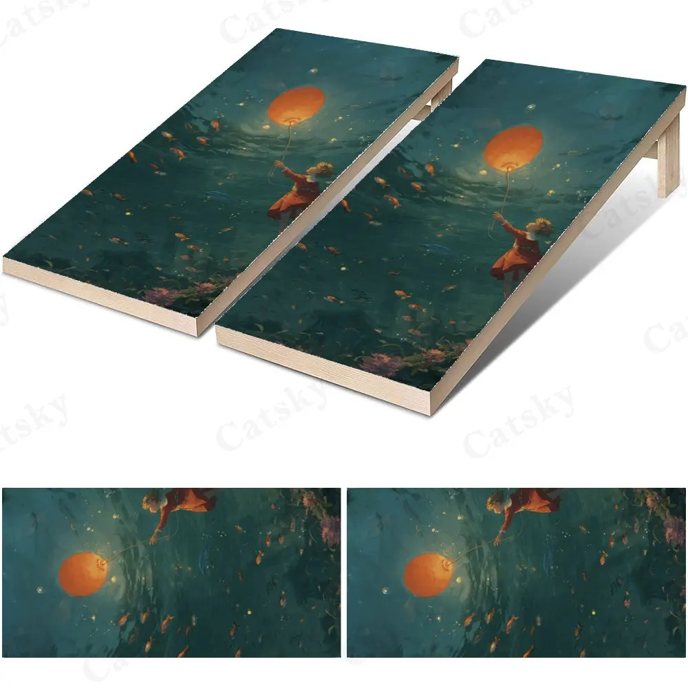 

Underwater Red - dress Girl 2D Flat Vinyl Sandboard Stickers - Bubble-Free, Easy Application, Waterproof, One-Step Renovation fo