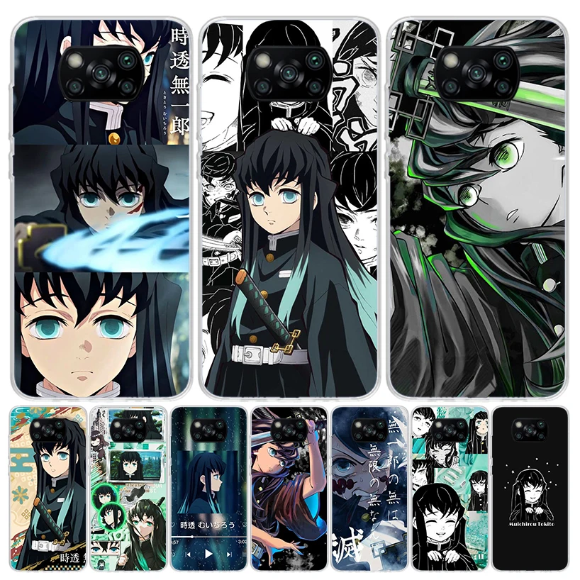 Demon Slayer Tokitou Muichirou Case Phone Cover for Xiaomi Poco X3 Nfc X5 X6 X4 Gt F6 F5 Pro F4 F3 F2 M5S M5 M4 M3 5G Trend Fund