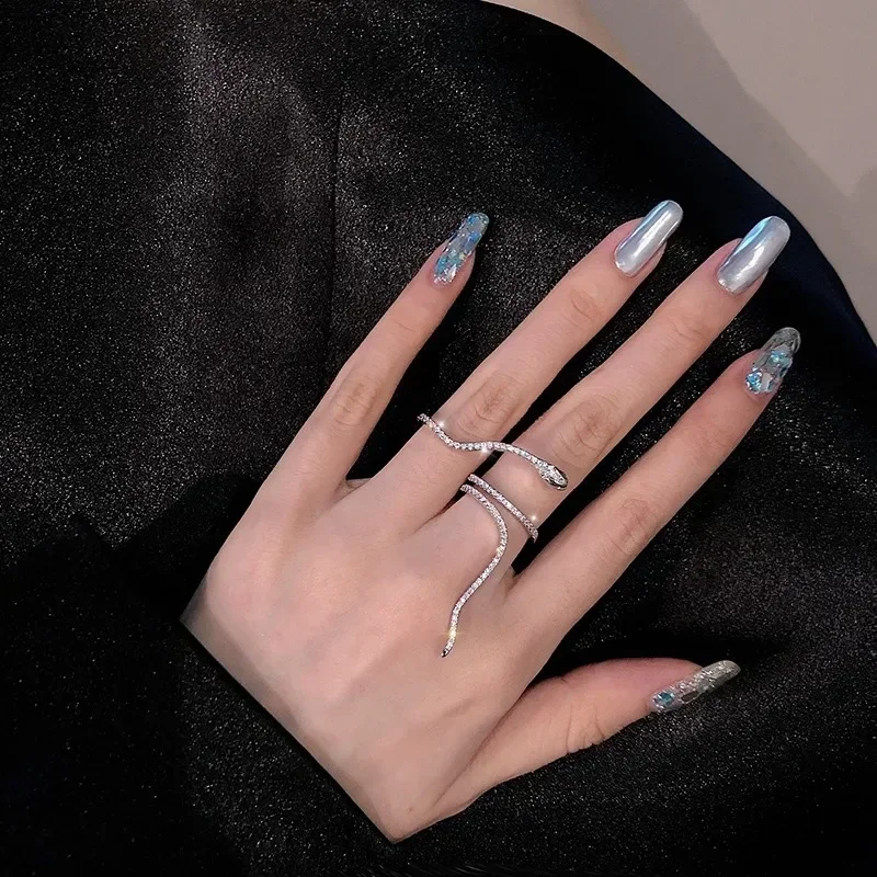 New Arrival Zircon Snake Adjustable Rings For Women Delicate Jewelry Wedding Crystal Rings
