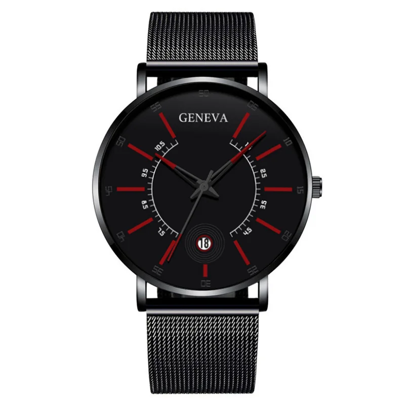 Military Watch Mens Watches New Fashion Men Business Watch Mesh Belt Quartz Watch Classic Creative Calendar Watch Watch for Men