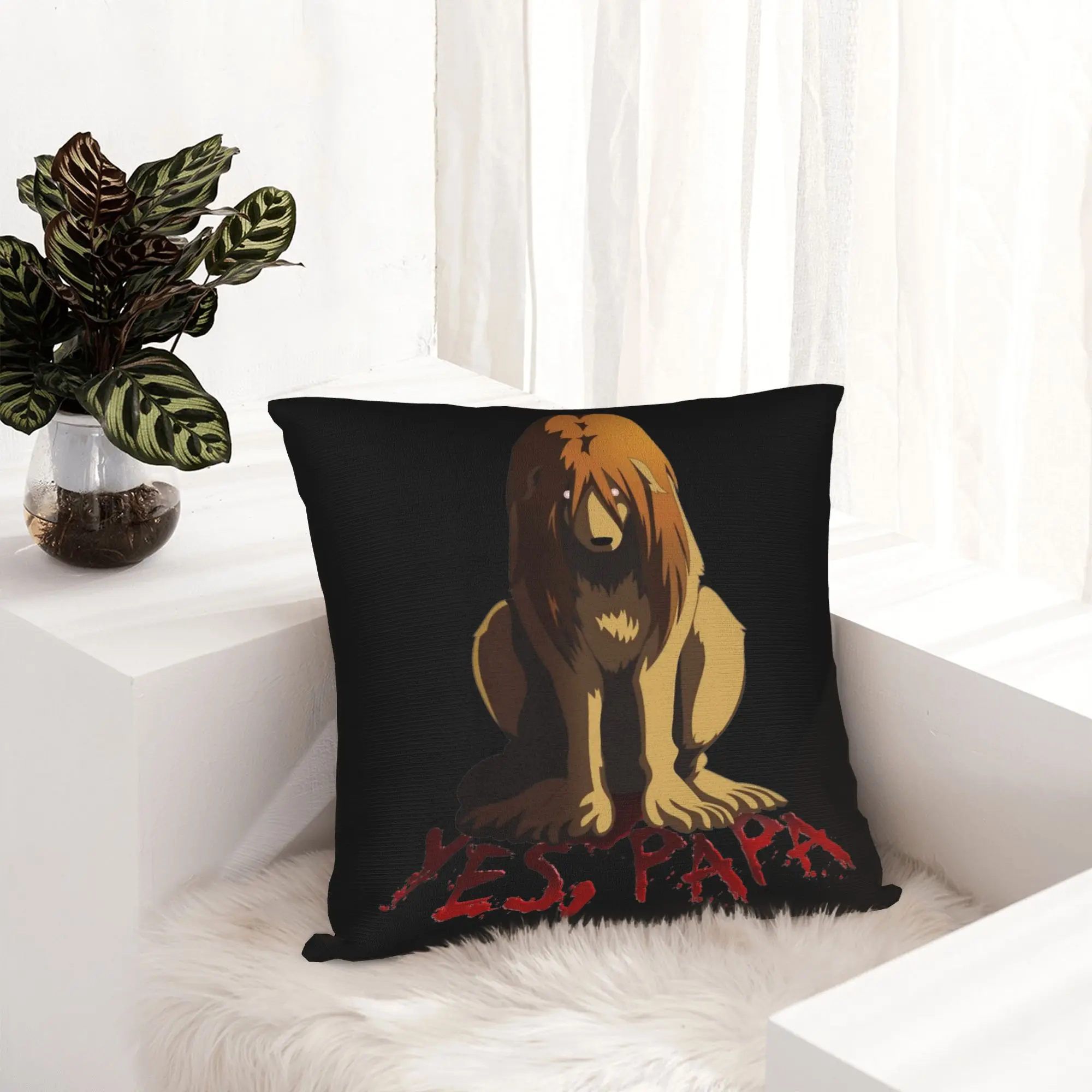 Fullmetal Alchemist Anime Pillowcase Printed Polyester Cushion Cover Gift Nina Yes Papa Throw Pillow Case Cover Car Square 45X45