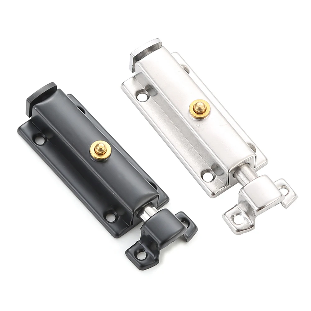 

1pc 4 Inch Stainless Steel Automatic Spring Door Bolt with Matching Screws for Bedroom / Kitchen