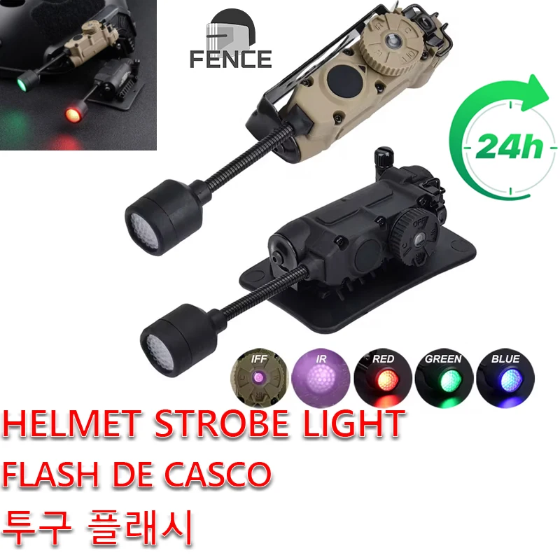 

Sidewinder Head Lamp Tactical Helmet Strobe Light Red Green Blue White IR Light LED Strobe IFF Outdoor Hunting Auxiliary Lightin