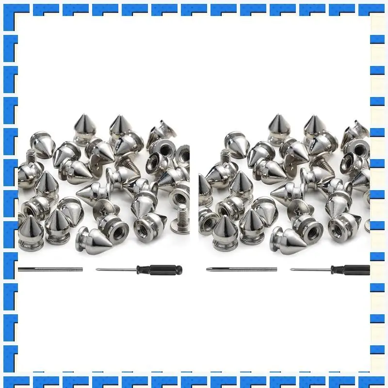 ABNG, 200 шт., шипы и шпильки, 9,5 мм, шипы для одежды, металлические шпильки, заклепки для кожи, шипы в стиле панк, аксессуары, винт сзади