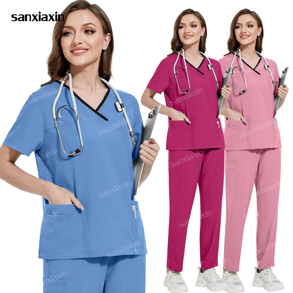 

Medical Uniforms Hospital Surgical Clothing Nurse Uniforms Women Beauty Salon Workwear Doctors Scrubs Set Accessories Clinic Set