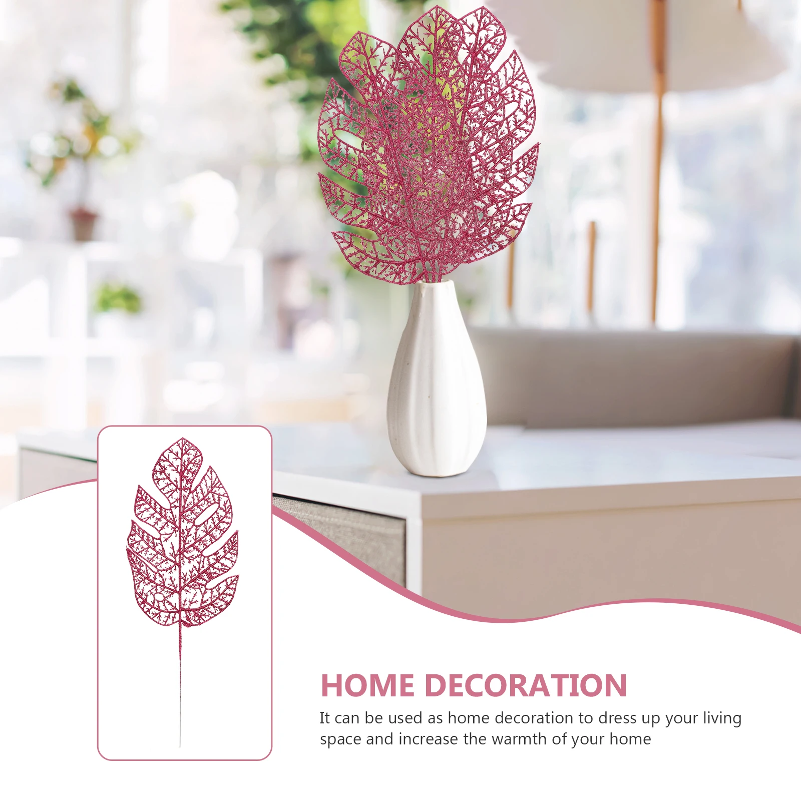 

10Pcs Christmas Decorative Leaf Home Party Adornments Lifelike Xmas Fake Leaf Art Arrangement Supplies Background Decoration