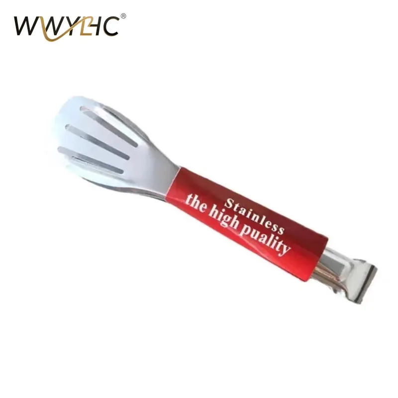 Suitable for Bread Clamps, Three-line Stainless Steel Food Frying, Barbecue Steak, Steamed Buns, Bread Barbecue Tongs