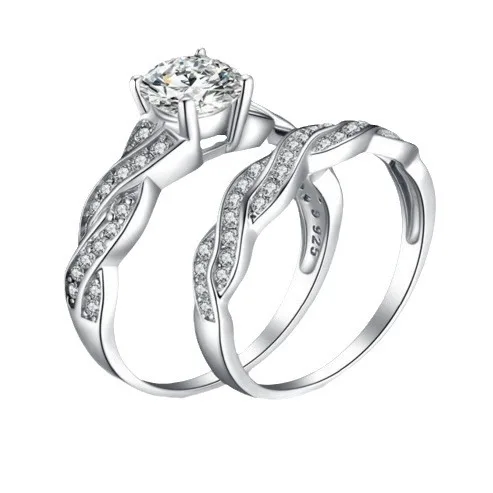 2025 جديد عصري 925 فضة كلاسيكي مزاجه الغلاف الجوي موضة كلاسيكية المرأة الماس مجموعة الزركون خاتم متعدد الاستخدامات #4