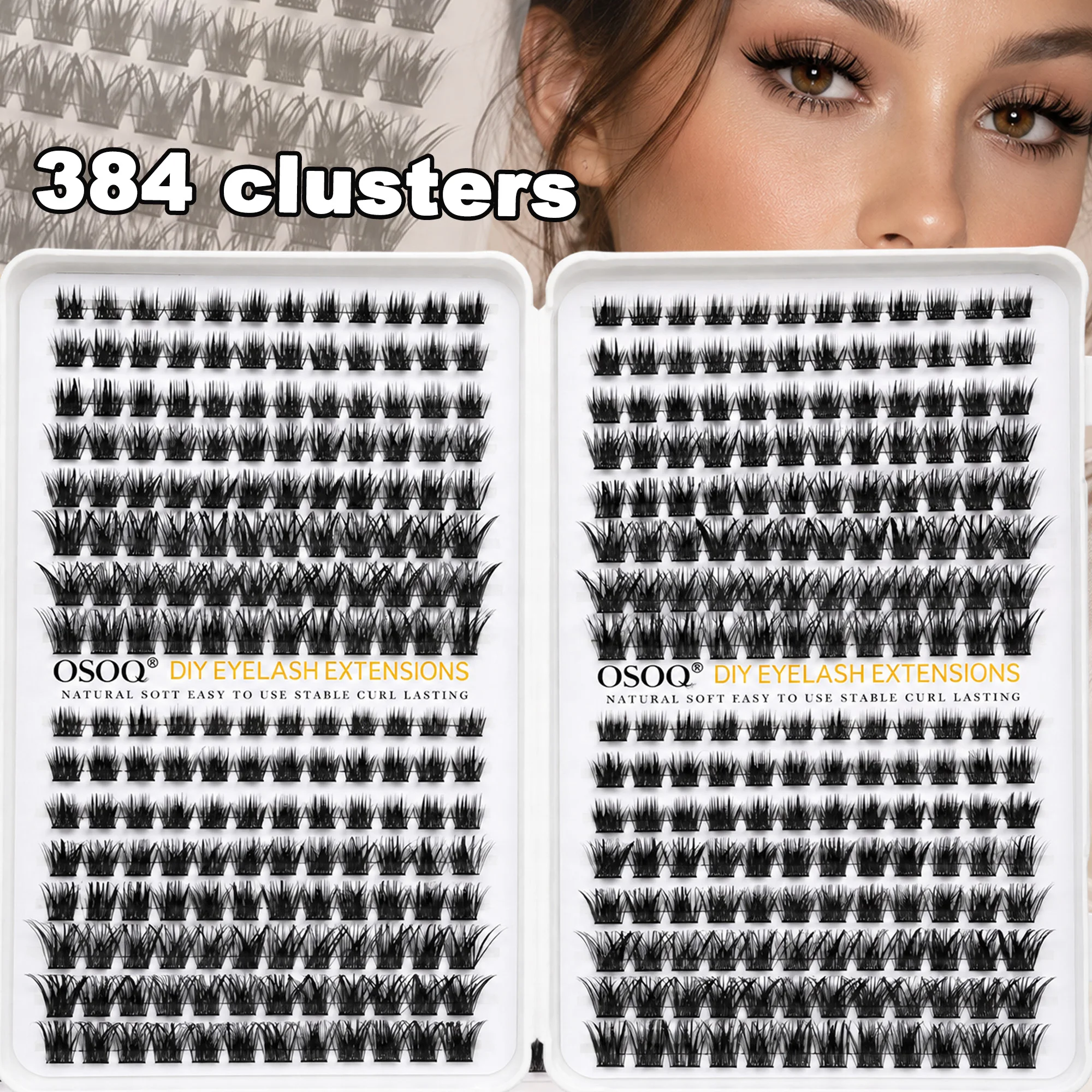 Wimpernverlängerungs-Set - Einzelne Wimpern, D-Rolle, Verschiedene Längen, Geruchlos, Einfach Anzuwenden für Make-up-Schulungen zu Hause – Detail 5