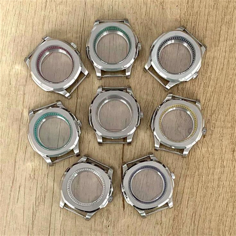 Modifying 40mm Nautilus Case with Inner Ring Stainless Steel Shell Sapphire Glass for NH35/364R/7S Automatic Movement