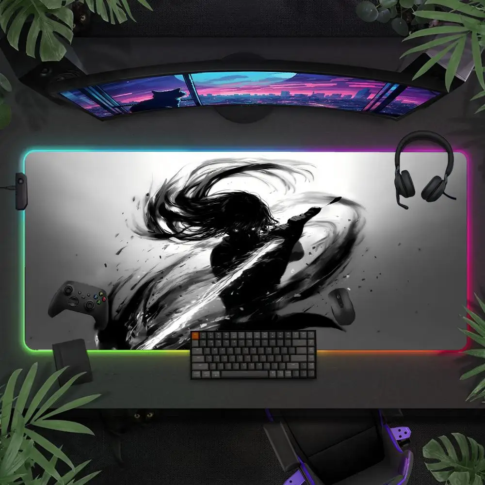 

Игровой коврик для мыши Ink Warrior XXL RGB, настольный коврик HD, аксессуары для геймеров, большой коврик для мыши со светодиодной подсветкой, ковер для ПК, компьютера с подсветкой