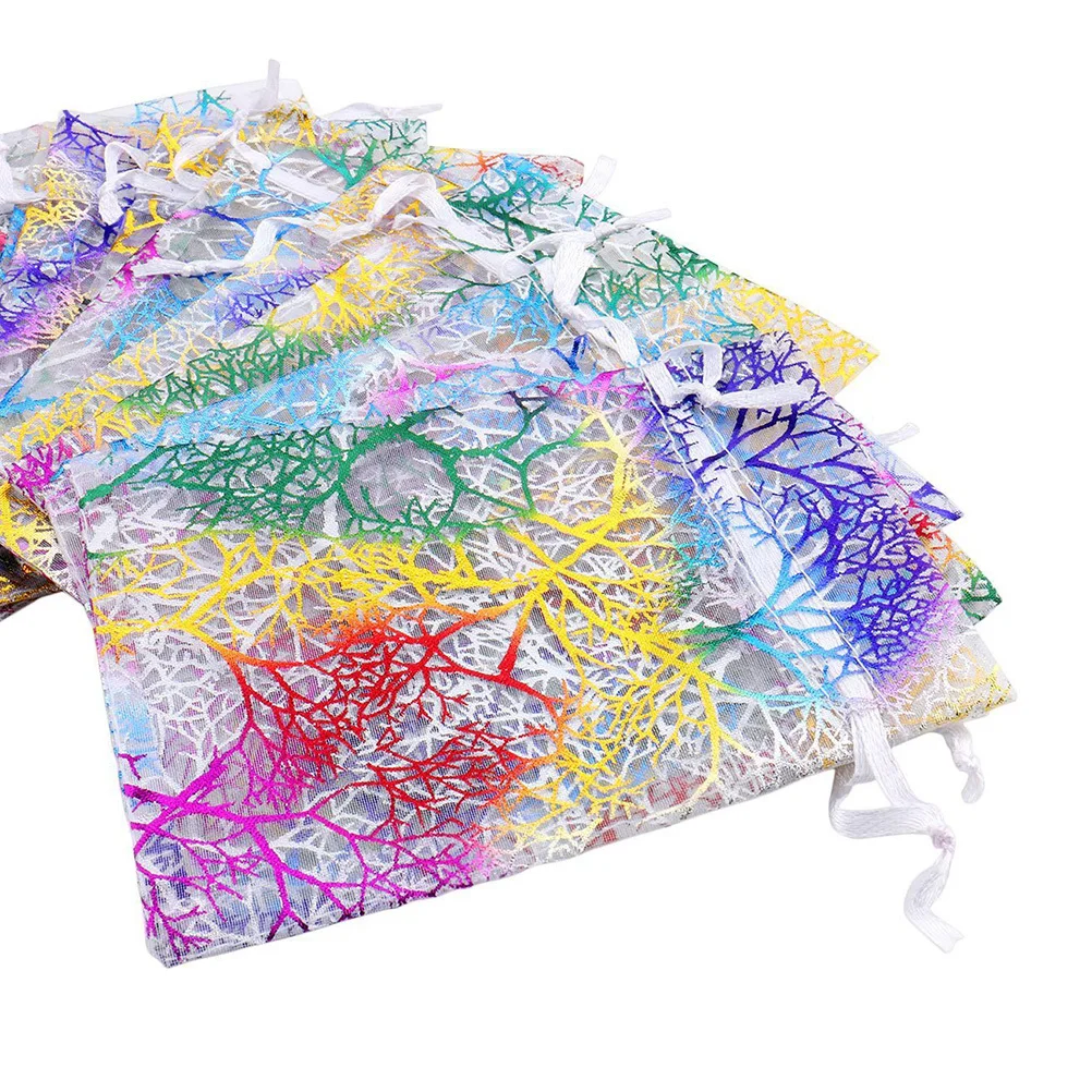 

20Pcs Candy Bags with Drawstring Organza Pouches for Jewelry Gift Wedding Party Favors Travel Storage Compact Jewelry Bags