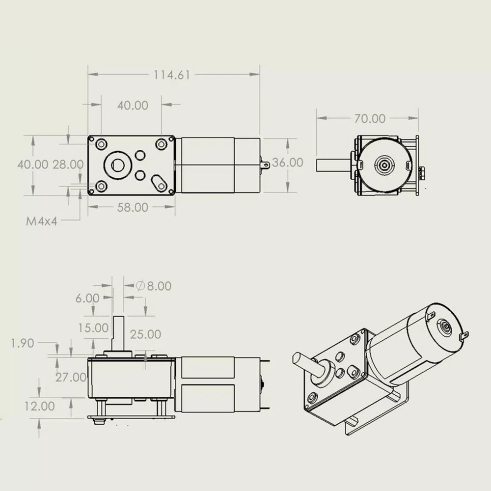 ASME-SQA 70 kg. cm Servo met hoog koppel Wormwielreductiemiddel zelfsluitende magnetische codering servo 60 graden voor robotarmklep