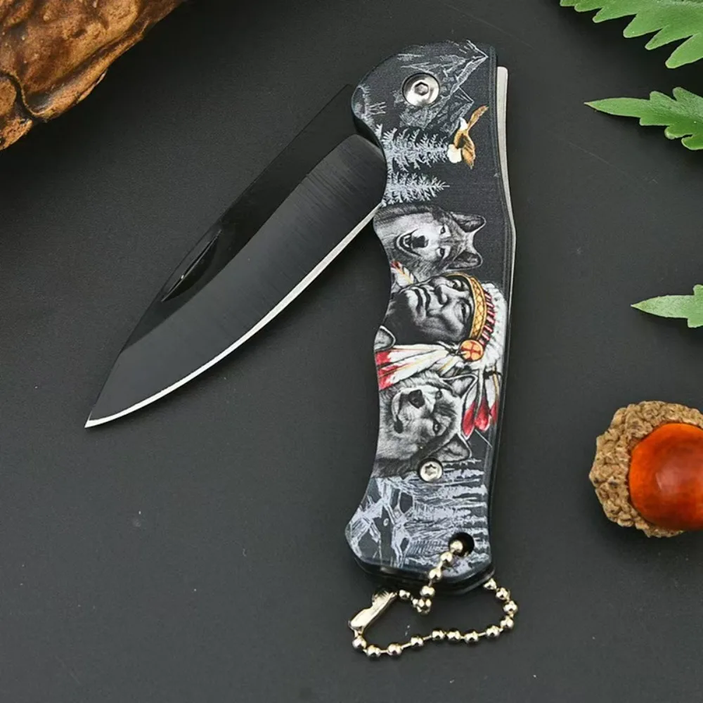 

Outdoor Camping Folding Portable Pocket Knife Keychain Suitable for Hiking, Barbecue, Fishing, Kitchen, Restaurant