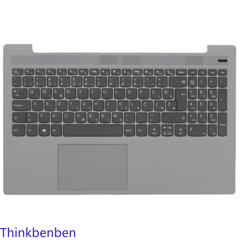 SI Slovenian Platinum Grey Keyboard Upper Case Palmrest Shell Cover For Lenovo Ideapad 5 15 ITL05 IIL05 ALC05 ARE05 5CB0X56318