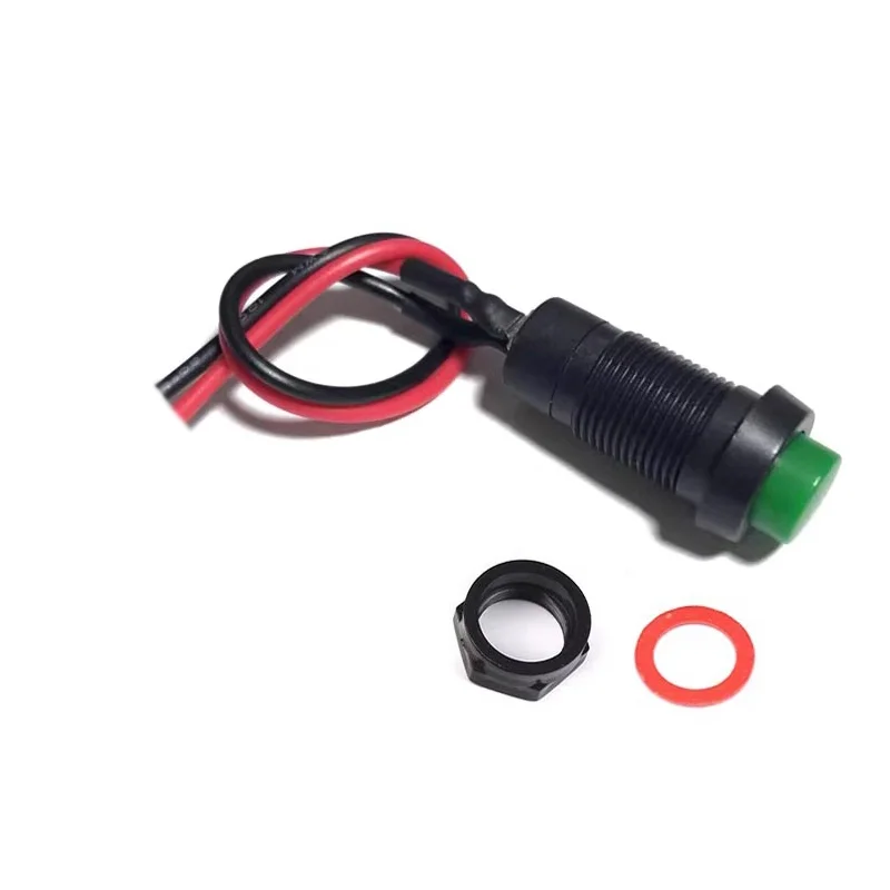 5/20PCS DS-211 Round Button Switch With Cable Locking Self-Locking DS-213 Momentary Self-Reset 10MM Small Push Button Switch