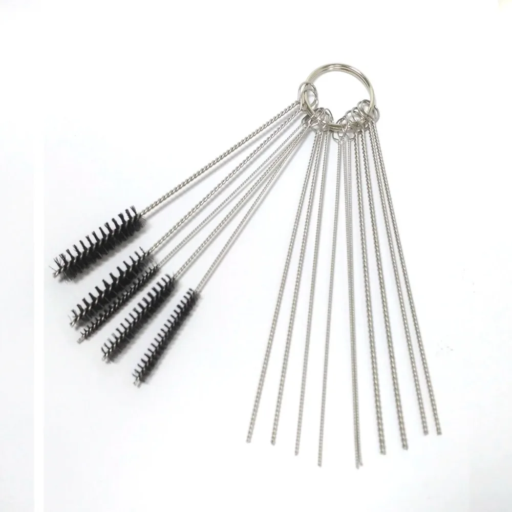 Motorcycle Carburetor Cleaning Tool Carbon Dirt Jet Remove Brushes Needles for Moped Scooter ATV Carb Jets Wire Cleaner Kits