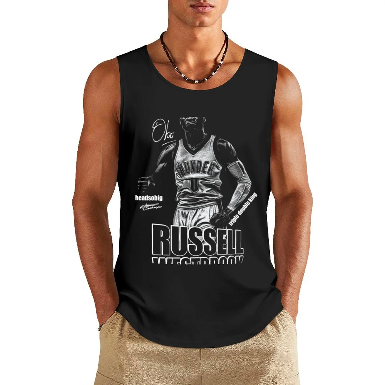 

Russell Westbrook Baskeball Tank Top vests for men sleeveless vest men