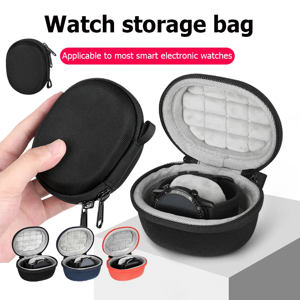 Hartschalenkoffer EVA Uhrenaufbewahrungsbox Stoßfeste Tragbare Schutztasche für Apple Watch Series 7 6 5 für Haylou RS4 Plus/GST