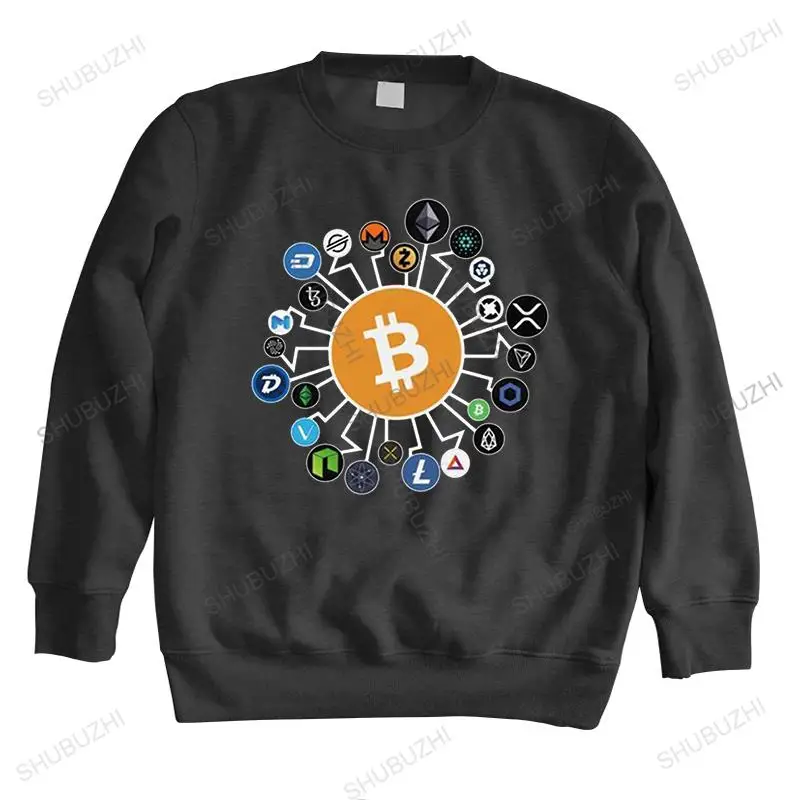 

Cool hoodie Men Bitcoin Cryptocurrency Crypto Btc sweatshirt long sleeved Cotton sweatshirts Tops Casual fashion hoody