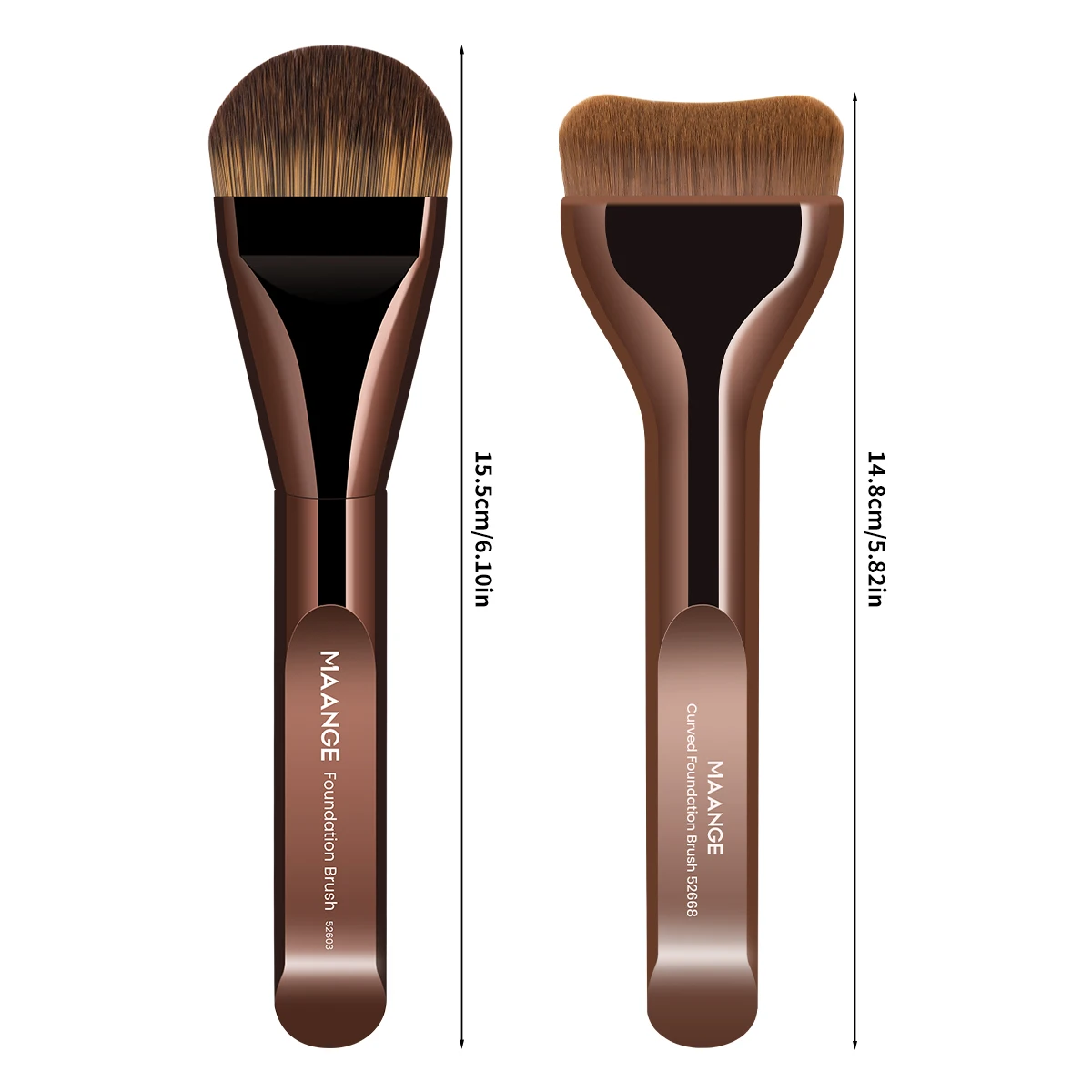 MAANGE-Juego de brochas de maquillaje para base, 2 uds., cepillo para máscara superior ultrafino para crema líquida, cosméticos, herramienta de belleza para mezclar, regalo Premium