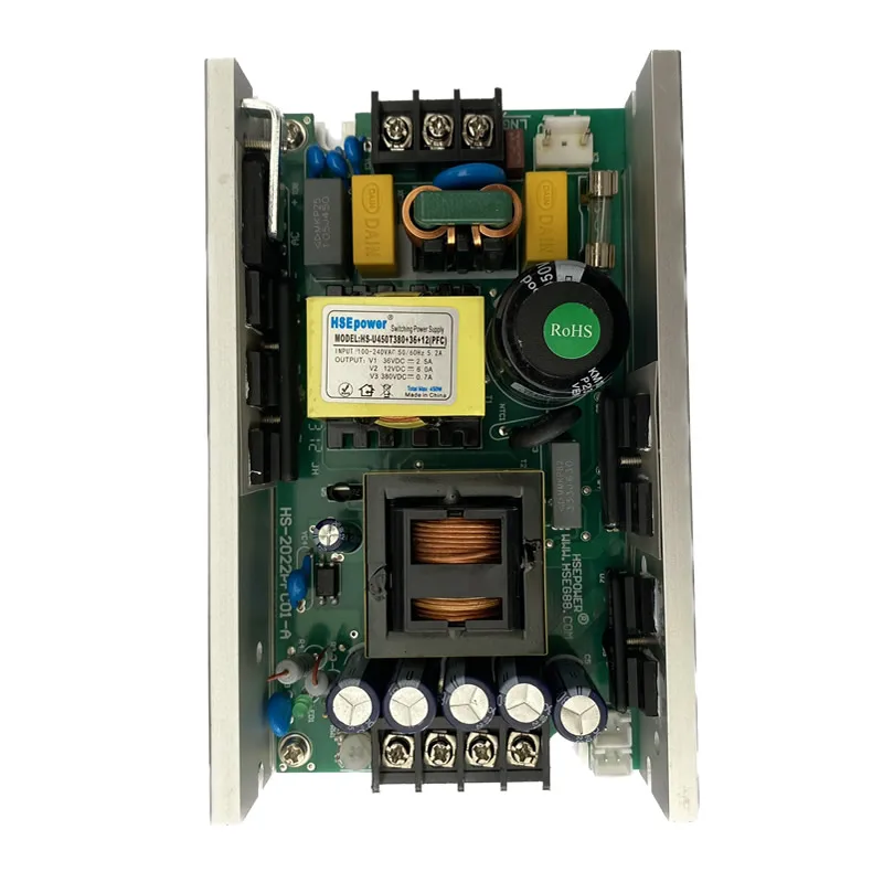 HSEPower HS-U450T380 36V24V28V12V(PFC) Fuente de alimentación Luces LED de escenario Placa de alimentación conmutada