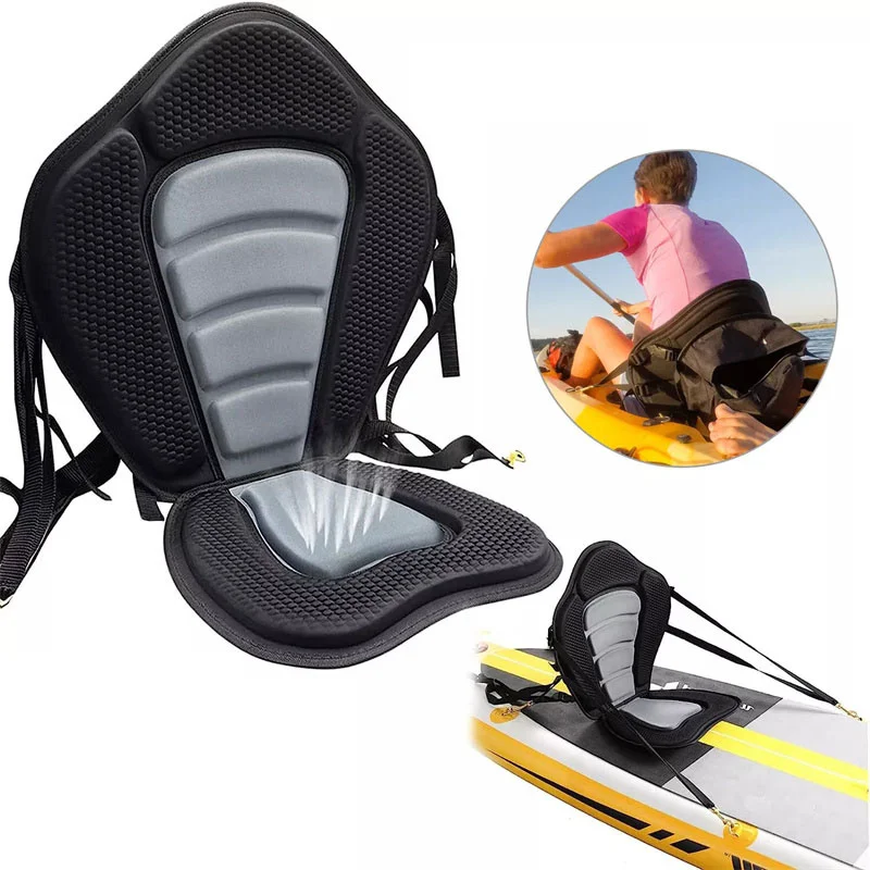 Paddle Board Seat Adjustable Kayak Seat Padded Canoe Backrest Seat With Detachable Storage Bag For Kayaks Rowboats Fishing Boats