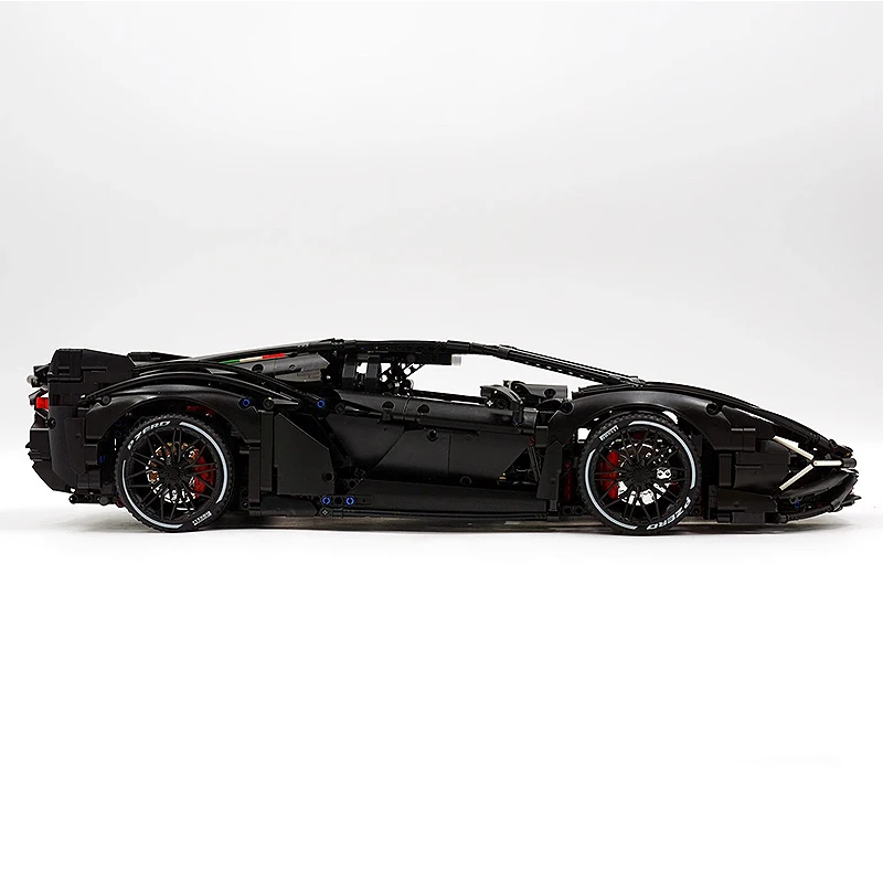 New MOC 40001B High-tech Technology RC Super Racing Sport Hypercar Building Blocks Black Knigh Puzzle Toy Birthday Gifts For Kid