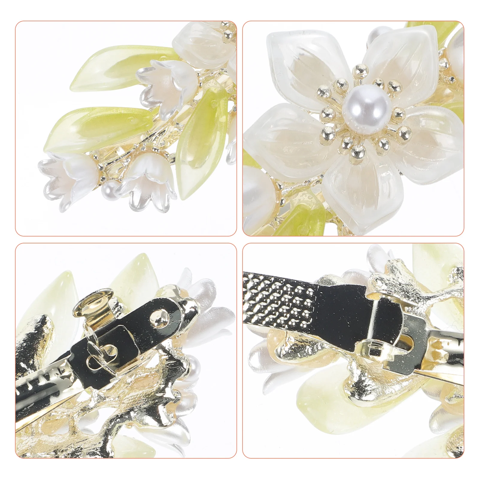 

Temperament Lily of The Valley Flower Hairpin Women's Barrettes Clips Metal Small Accessories