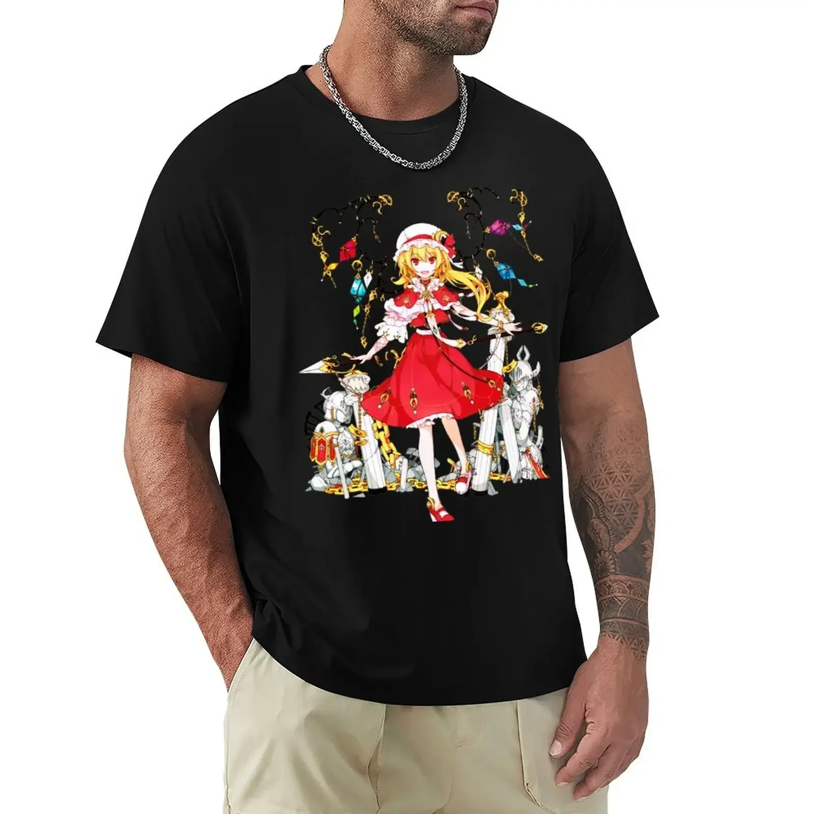 Touhou Project - Flandre Scarlet T-shirt funnys vintage clothes men t shirt