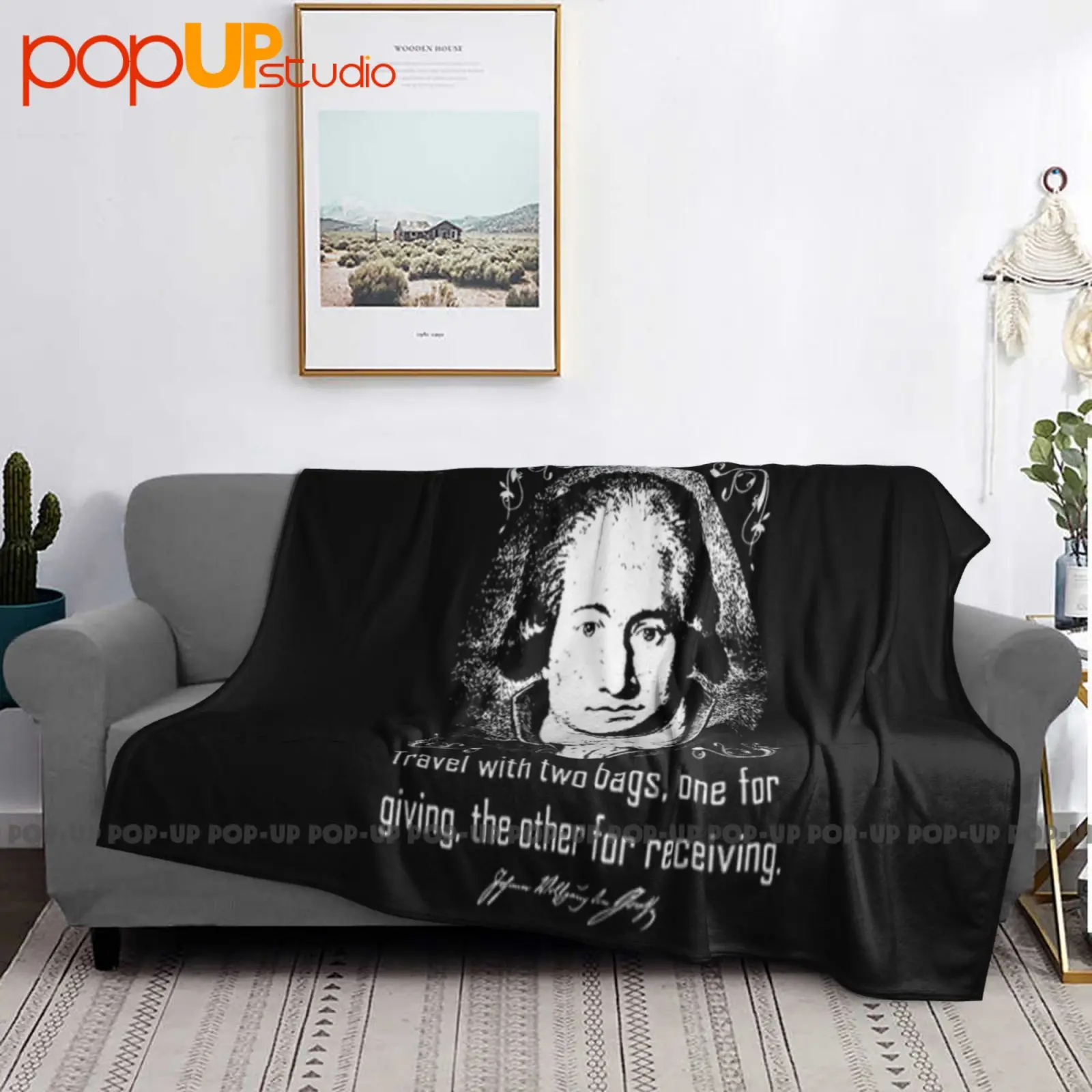 Goethe هل تريد العيش بالسعادة يوهان وولفغانغ فون غوته إقتباس بطانية فائقة النعومة لحاف الشتاء غطاء أريكة أغطية السرير