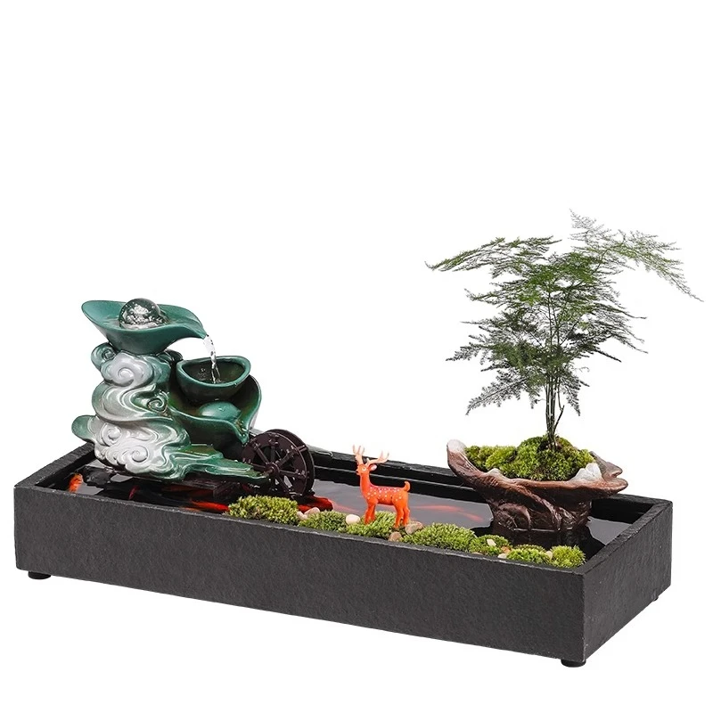 

Lucky water makes money ornaments, desktop circulating water decoration, living room entrance office housewarming opening gifts